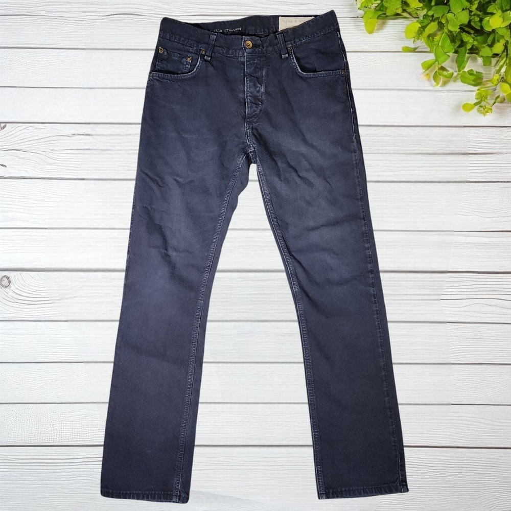 Rag & Bone Jeans Mens 30x29 Dark Blue RB 15X Slim Straight Button Fly USA Made
